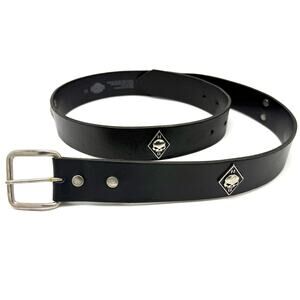 Harley Davidson Willie G Skull Belt 36 Black Leather Diamond Concho Medallions